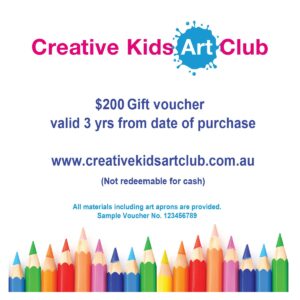 $200 Creative Kids Art Club sample voucher