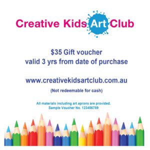 $35 Creative Kids Art Club sample voucher